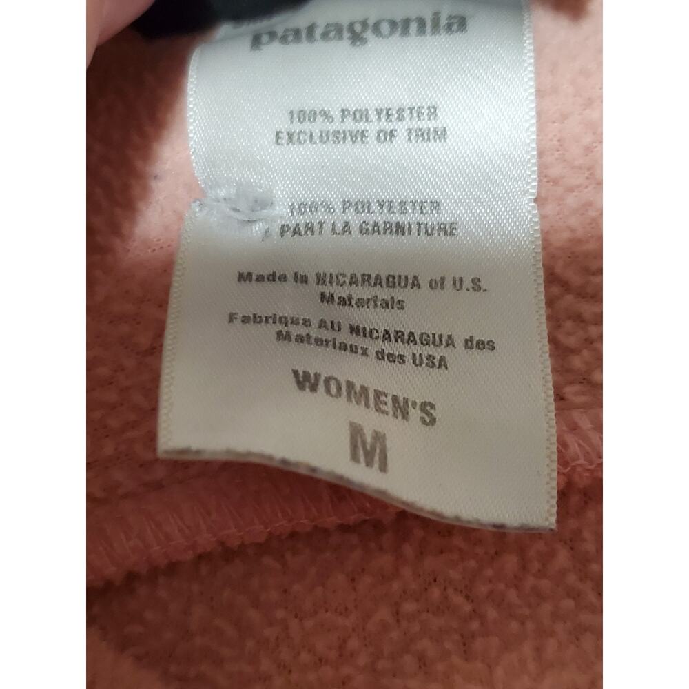 Patagonia Synchilla Women’s M Peach 1/4 Zip Fleece Pullover Lightweight - Picture 7 of 10